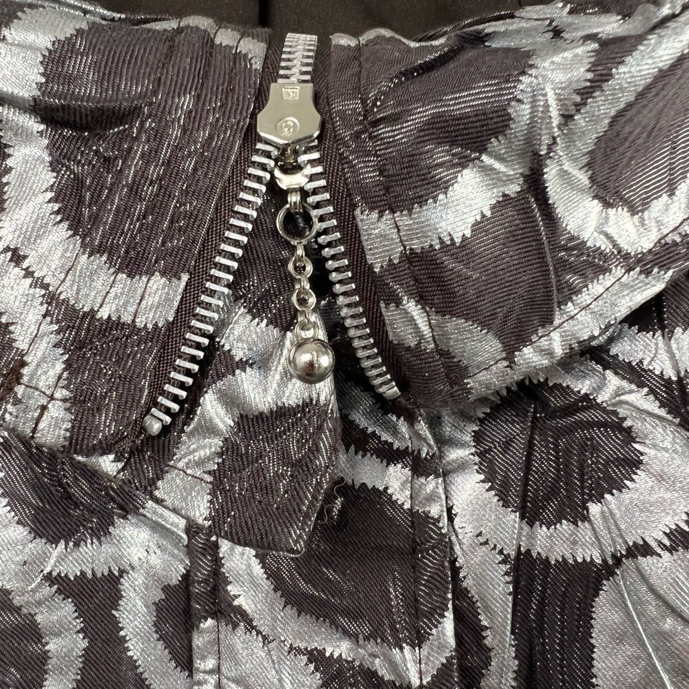 Joseph Ribkoff Jacket Womens size 8 Zip Up Shimmer Metallic Cowl Neck - Picture 4 of 15